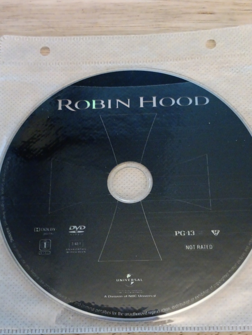 Robin Hood DVD (2010) *NO CASE*